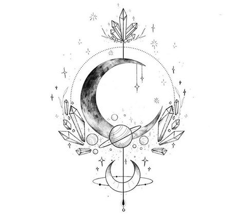 Thumb Tattoos, Celestial Tattoo, Mystical Tattoos, Witch Tattoo, Muster Tattoos, Moon Tattoo Designs, Spiritual Tattoos, Halloween Tattoos, Skull Tattoos