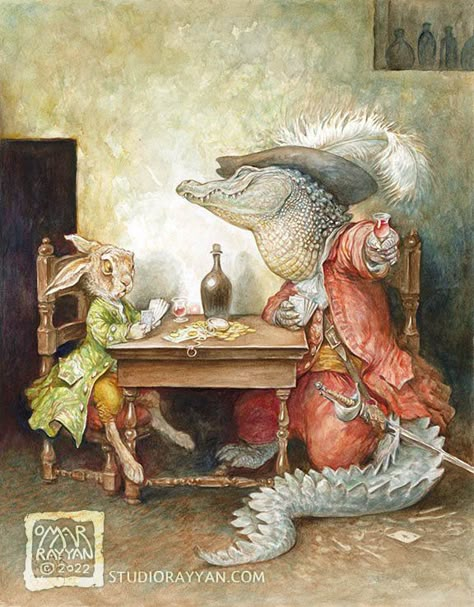 Omar Rayyan, Fairytale Art, The Kiss, Zoology, Weird Art, Watercolor Artist, Love Valentines, Whimsical Art, Surreal Art