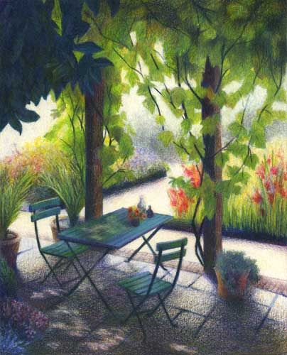 Color Pencil Art Scenery, Pencil Art Drawings Landscape, Color Pencil Art Landscape, Color Pencil Landscape, Color Pencil Art Drawings, Colored Pencil Landscape, Color Pencil Drawings, Colored Pencil Art, Summer Drawings