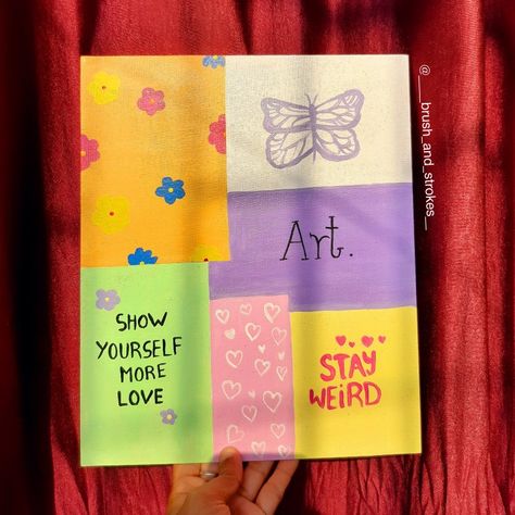 Easy Moodboard Painting, Mini Moodboard Painting, Moodboard Canvas Painting, Aesthetic Mood Board Painting, Aesthetic Collage Painting, Mood Boards Painting, Mood Board Painting, Moodboard Painting, Sticky Notes Quotes