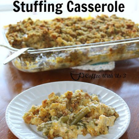 Chicken Green Bean Stuffing Casserole Recipe - (4.5/5) Chicken Stuffing Green Bean Casserole, Green Bean Stuffing Casserole, Stuffing Green Bean Casserole, Chicken Stuffing Casserole, Spicy Southern Kitchen, Chicken Stuffing, Food Dinners, Chicken Green Beans, Slow Roasted Tomatoes