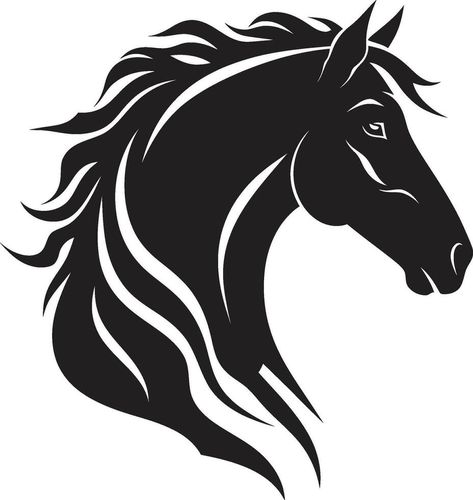 cascos en movimiento negro vector exhibiendo el caballos majestad agraciado melena monocromo vector representación de equino belleza Mustang Emblem, Horse Clipart, Black Mustang, Silhouette Tattoos, Image Svg, Horse Logo, Horse Tattoo, Animal Svg, Vector Portrait