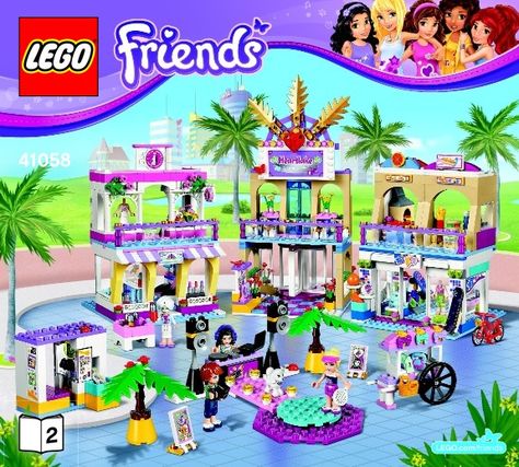 Friends - Heartlake Shopping Mall [Lego 41058] City Building Game, Lego Friends Sets, Dog Accesories, Lego Girls, Lego News, Centre Commercial, Lego House, Building Instructions, Friends Set