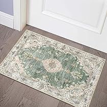 Green Bathroom Rugs, Master Bath Decor, Strawberry Hill House, Dark Green Bathrooms, Modern Farmhouse Bathroom Rug, Rugs Boho, Small Bedroom Ideas, Entryway Kitchen, Green Area Rug