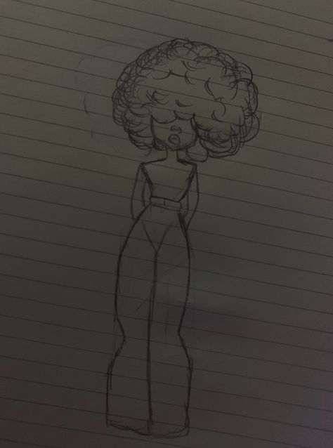 Black Women Drawings Sketch Easy, How To Draw Natural Hair, Afro Art Drawings Easy, How To Draw An Afro, Afro Girl Drawing, Black Women Drawings Sketch, Afro Sketch, Baddie Drawings Sketch, Afro Drawing