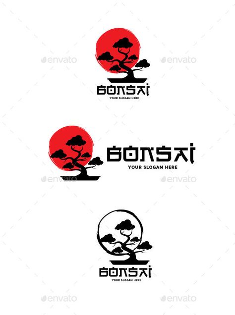 Bonsai Logo, Typeface Logo, Simple Illustration, Best Logo Design, Logo Food, Bonsai Tree, Japan Fashion, Minimalist Logo, 로고 디자인