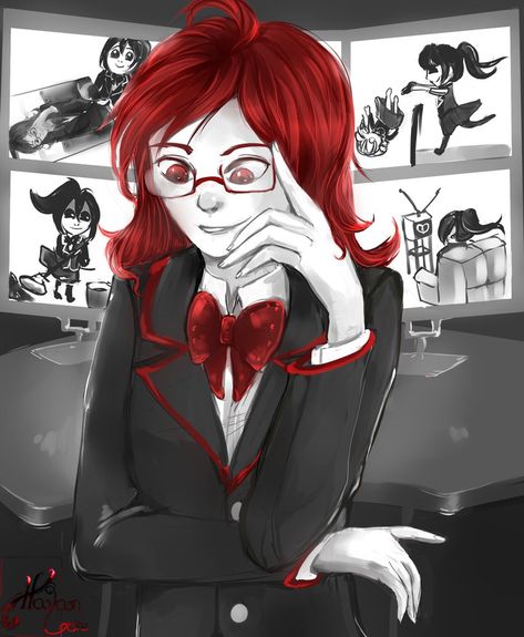 Info-Chan by HalanLore | Yandere Simulator Info Chan Fanart, Info Chan, Yendere Simulator, Yandere Manga, Love Sick, Ford Classic Cars, Yandere Simulator, Danganronpa, Friends In Love