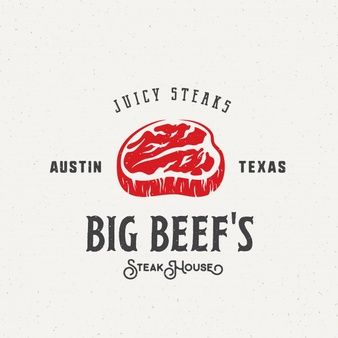 Grill Logo, Meat Restaurant, Logo Design Inspiration Creative, Meat Shop, Steak House, House Vintage, Restaurant Logo, Retro Typography, Identity Design Logo