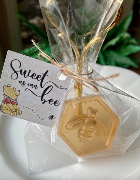 Winnie The Pooh Baby Shower Favors, Winnie The Pooh Baby Shower Treats, Winnie The Pooh Party Favors, Pooh Party Favors, Soap Party Favors, Bee Tags, Sweet As Can Bee, Pooh Nursery, Bee Stuff