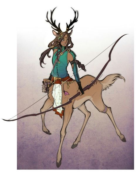 Fawn Character Design, Centaur Reference, Centaur Drawing, Deer Centaur, Female Centaur, Humanoid Creatures, A Deer, Mythological Creatures, Fantasy Inspiration