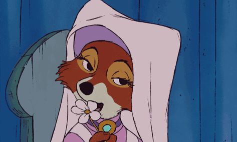 Maid Marian  Robin Hood, Disney Robin Hood 1973, Robin Hood Disney, Maid Marian, Disney Gif, Disney Animals, Old Disney, Disney Couples, Cartoon Movies, Classic Disney