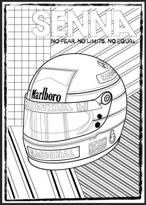 F1 Colouring Pages, Formula 1 Coloring Pages, F1 Drawing Ideas, F1 Helmet Drawing, F1 Coloring Pages, F1 Tattoo, F1 Drawing, Senna Helmet, F1 Artwork