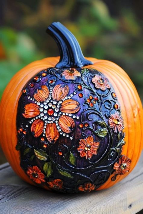 "Elevate your Halloween decor with Pumpkin Carving Alternatives! 🎃✂️ Perfect for showcasing your creativity with paint, decals, and more. 🌟✨ #PumpkinDecorating #HalloweenCrafts #NoCarveIdeas" Spiderweb Pumpkin Painting, Traditional Pumpkin Carving, Pumpkin Carving Alternatives, Unique Pumpkin Decorating, Decorated Pumpkins, Creative Pumpkin Carving, Traditional Pumpkin, Pumpkin Contest, Hand Painted Pumpkin