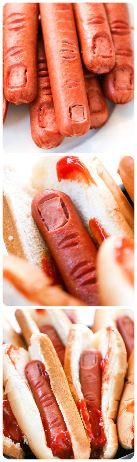 Halloween Finger Hotdogs, Witch Finger Hot Dogs, Halloweenies Hot Dogs, Halloween Hot Dogs Ideas, Finger Hotdogs Halloween, Simple Halloween Meals, Hot Dog Fingers Halloween, Halloween Hotdogs Ideas, Spider Hot Dogs Halloween