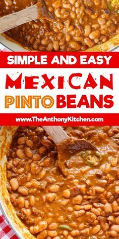 Mexican Charro Beans Recipe, Mexican Beans Recipe, Mexican Pinto Beans, Charro Beans, Pinto Bean Recipes, Homemade Beans, Best Food Ever, Pinto Beans, Mexican Food Recipes Authentic