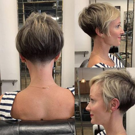 Pixiecut 🍉 ShortHair 🌍 Blogger on Instagram: “Quick Quiz for Everyone that follows this page. Do You Think this is Justin work??? Im going to say yes!!! @dillahajhair” Short Asymmetrical Haircut, Mini Bob, Short Hair Back, Diy Curtain, Short Bobs, Asymmetrical Haircut, Sassy Haircuts, Popular Short Hairstyles, Bleach Blonde Hair