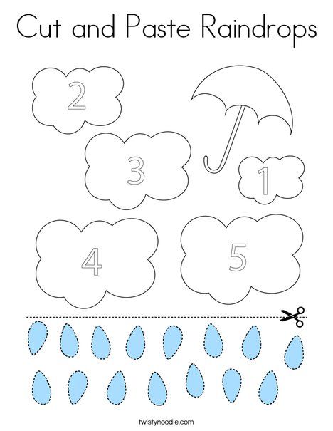 Raining Day Activities For Preschool, Rain Math Activities For Preschool, Rain Themed Crafts, Soal Tk, Weather Activities Preschool, Math Activities For Toddlers, Spring Worksheets, Cycle For Kids, Toddler Math