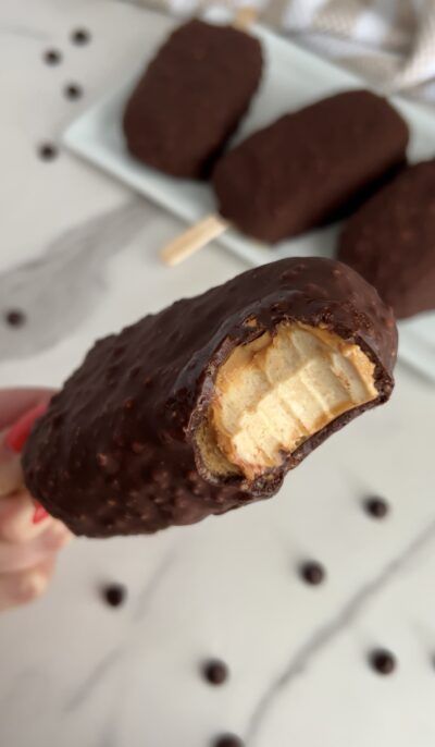 Chocolate PB Crunch Popsicles! Chocolate Zucchini Loaf, Vegan Condensed Milk, Honey Mustard Dip, Just Ingredients, Peanut Bar, Butter Crunch, Peanut Butter Crunch, Crunchy Chocolate, Protein Ice Cream