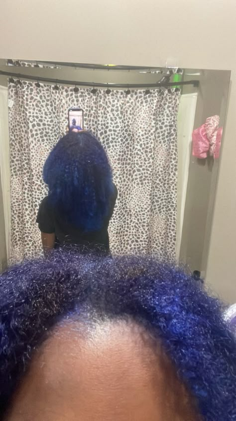 natrual dyed hair Blue Natural Hair Black Women, Blk Hairstyles, Purple Natural Hair, Blue Natural Hair, Hair Dye Inspiration, Adore Hair Dye, Luv Is Rage, Hairstyles Boys, S Braids