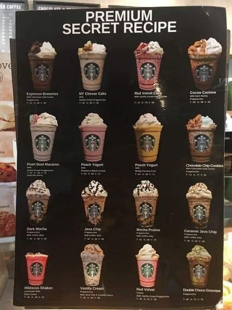 Chocolate Starbucks Drinks Order, Starbucks Espresso Drinks, Starbucks Food Menu, Menu Starbucks, Minuman Starbucks, Resep Starbuck, Starbucks Drink Menu, Starbucks Secret Menu Recipes, Café Starbucks