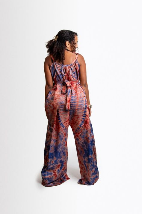 Beautiful and Elegant Loose Fit Jumpsuit in Satin Tie and Dye Fabric. Suitable for Beautiful Days. Size Available: Loose Fit Loose Fit Jumpsuit, Ankara Jumpsuit, Kingdom Hall, Jumpsuit With Pockets, Beautiful Days, Satin Jumpsuit, Dye Fabric, Tie And Dye, Silk Satin