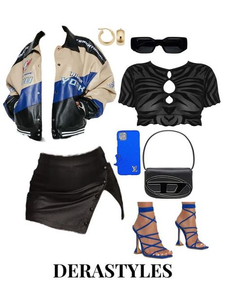 Royal Blue And Black Outfits For Women, Royal Blue Clothes, Background Clothes, Hbcu Homecoming, Dope Swag Outfits, Styling Services, Teen Swag Outfits, Clubbing Outfits, Fasion Outfits