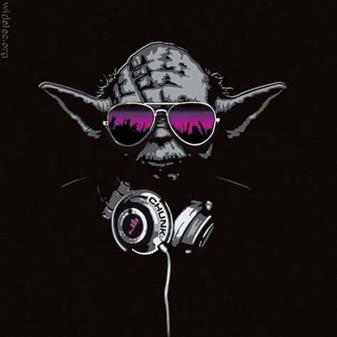 Dj Yoda, Dark Vader, Dj Art, Psy Art, Star Wars Film, Star Wars Wallpaper, Star Wars Fan Art, Star Wars Humor, Love Stars