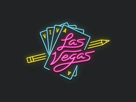 Viva Las Vegas by Cristina Moore | Dribbble Viva Las Vegas Tattoo, Neon Animation, Las Vegas Design, Las Vegas Aesthetic, Vegas Design, Vegas Aesthetic, Animation Gif, Senior Home Care, Gambling Tattoo