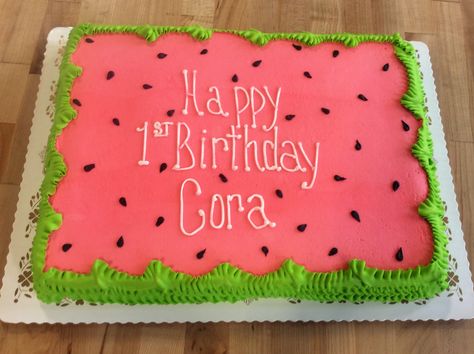 Watermelon Sheet Cake Watermelon Sheet Cake Birthday, Watermelon Cookie Cake, Watermelon Sheet Cake, Cocomelon Sheet Cake, Watermelon Birthday Cake, Watermelon Cake Birthday, Cake Watermelon, Watermelon Images, Melon Birthday