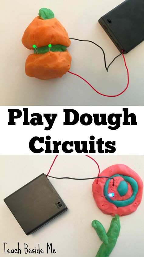 EASY Play Dough Circuits - Teach Beside Me Squishy Circuits, Easy Play Dough, Science Experience, Stem Elementary, Steam Education, Science Activities For Kids, Fair Projects, Stem Projects, Preschool Science