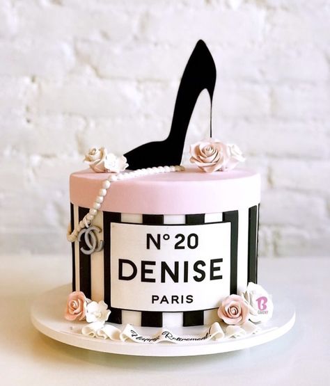 55th Birthday Cakes Ideas For Women, Chanel Inspired Cake, Chanel Bday Cake, Coco Chanel Cake Ideas, Chanel Theme Cake, Chanel Birthday Cake For Women, Cake Ideas For Women Birthday Creative, Chanel Cake Birthdays, Coco Chanel Birthday Cake