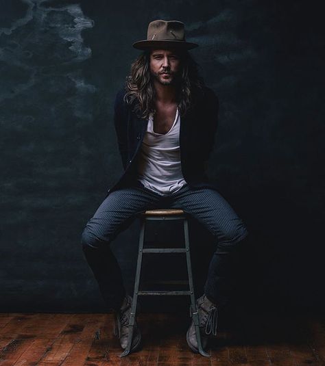 Jack Greystone for Deep End by Glenn MacKay Hat With Long Hair, Jack Greystone, Bohemian Style Men, Being Me, Pirate Fashion, Hipster Man, Man Photography, Wearing A Hat, Feb 8