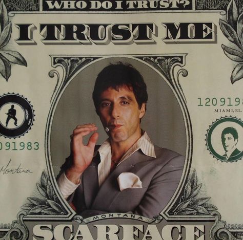 Scarface Profile Pic, Scarface Pfp, Scarface Money, Toni Montana, Scarface Movie, Acrylic Nails Nude, Y2k Pfp, Underground Rappers, Gangster Movies