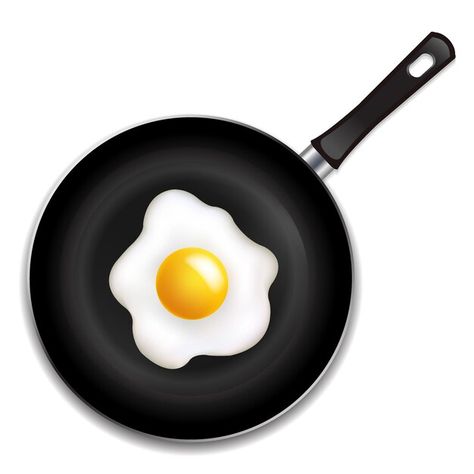 Frigideira com ovo frito Vetor Premium | Premium Vector #Freepik #vector #alimento #ovo #panela #vista-de-cima Huevos Fritos, Fried Egg, Saute Pan, Premium Vector, Quick Saves, Design