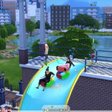 Sims 4 Hoverboard, Sims 4 Functional Water Slide, Sims 4 Water Slide, Sims 4 Skate Park, Sims 4 Trampoline, Sims 4 Water Park, Sims 4 Carnival Cc, Kda Memes, Sims 4 Pool Cc