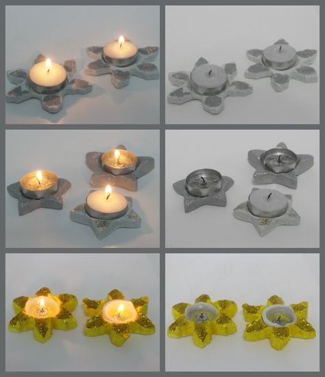 Cornflour Dough, Tea Light Crafts, Advent Activities, Tea Diy, Corn Flour, Tea Light Holders, Northern England, Xmas Diy, Lighted Ornaments