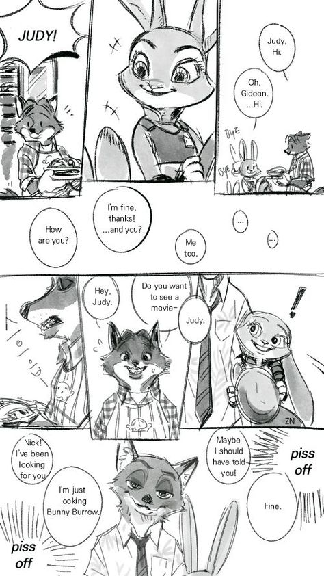 Nick And Judy Comic, Nick Judy, Zootopia Fanart, Zootopia Nick And Judy, Zootopia Comic, Nick And Judy, Nick Wilde, Disney Zootopia, Arte Popular