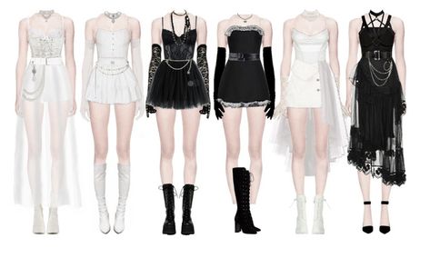 ​﻿​WANDERCON collab stage Outfit | ShopLook Kpop Outfits 6 Members, Stage Outfits 6 Members, 6 Member Girl Group Outfits, Kpop Award Show Outfits, Thigh High Socks Outfit, High Socks Outfits, Kpop Concert Outfit, Preformance Outfits, Sock Outfits