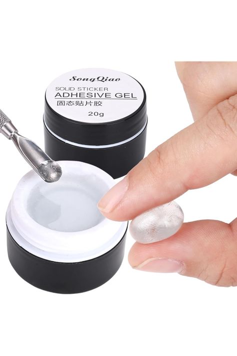 Solid Gel Glue for Nail Tips,Nail Art Rhinestone Glue Gel,Solid Glue Gel Press on Nails UV/LED Needed,3D Sculpture Gel Nail Mold DIY Nail Art Design with Stirring Rod (20g) Gel Press On Nails, Press On, Gel Glue, 3d Sculpture, Gel Press, Diy Nail Art, Fashion Accessories Jewelry, Uv Led, Gel Nail