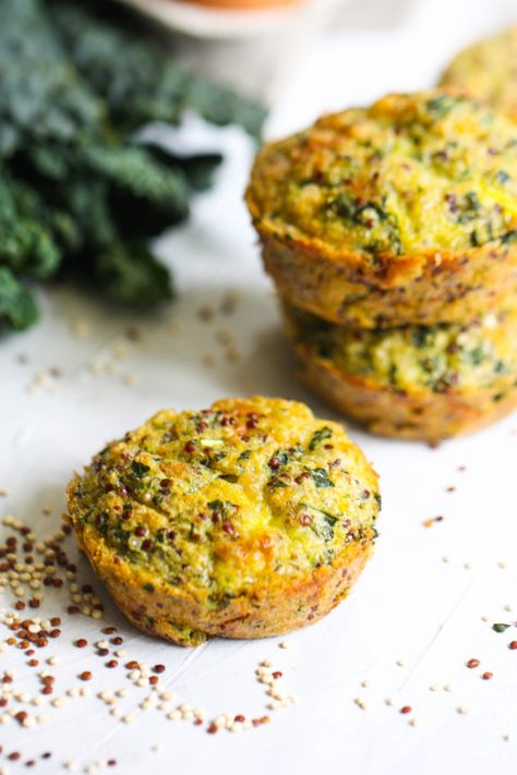 Quinoa Kale Egg Muffins - Eat, Live, Run Quinoa Egg, Quinoa Kale, Breakfast Muffin, Healthy Quinoa, Sweet Potato Kale, Midday Snack, Sweet Potato Protein, Quinoa Breakfast, Unique Breakfasts