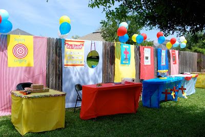 Backyard Carnival | A Small Snippet Backyard Carnival Birthday Party Decor, Carnival Event Ideas, Carnival Party Games, Carnival Event, Backyard Carnival, Fall Festival Games, Carnival Games For Kids, Carnival Birthday Party Theme, Fall Carnival