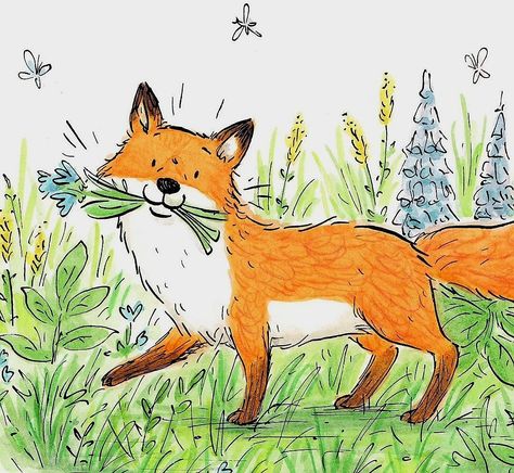 Fox Storybook Illustration, Cosy Evening, Fantastic Fox, Storybook Art, Animal Doodles, Fox Illustration, My Dear Friend, Fox Art, My Posts