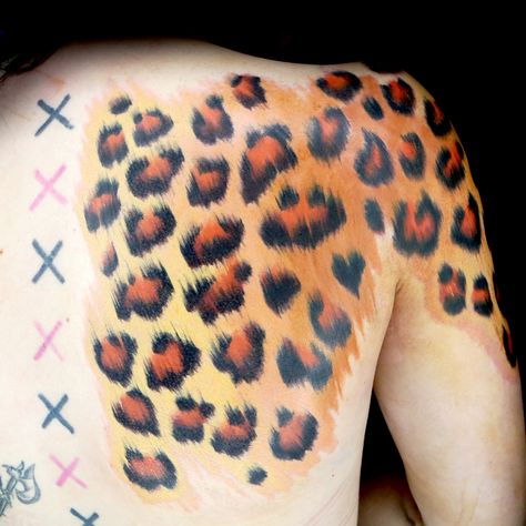 Cheetah Skin Tattoo by Chris Blinston Worst Tattoos Ever, Cheetah Tattoo, Worst Tattoos, Cheetah Skin, Skin Tattoo, Awesome Tattoo, Bad Tattoos, Collar Bone Tattoo, Collar Bone