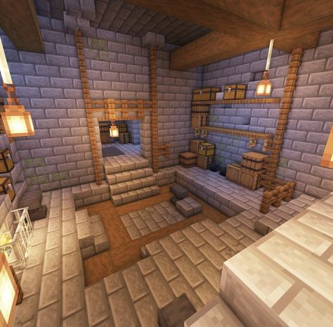 Interior Castle Minecraft, Minecraft Base Inside Mountain, Minecraft Forge Room, Minecraft Builds Aesthetic, Minecraft Castle Designs, Minecraft Underground, Minecraft Basement, Minecraft Forge, Minecraft Interior