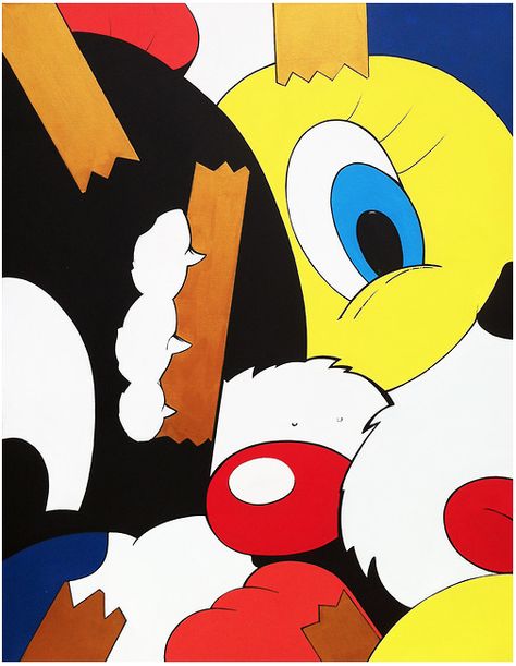 Inflatable Art, Studio Ghibli Party, Sylvester And Tweety, Kaws Painting, Cartoon Abstract, Graphic Design Styles, Visual Language, Lesson Ideas, Elements Of Art