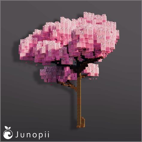 Minecraft cherry blossom tree designs Tree Minecraft, Minecraft Cherry Blossom, Minecraft Tree, Tree Mushrooms, Minecraft Construction, Minecraft Blueprints, How To Play Minecraft, Minecraft Buildings, Minecraft Building