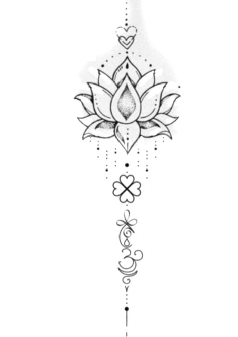 Om Lotus Tattoo, Pasta Tattoo, Lotusblume Tattoo, Koi Tattoo Design, Lotus Flower Tattoo Design, Herz Tattoo, New Tattoo Designs, Spine Tattoos For Women, Lotus Mandala