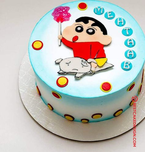 50 Shinchan Cake Design (Cake Idea) - October 2019 Shin Chan Birthday Cake, Shin Chan Cake Design, Shinchan Cake Birthday, Shin Chan Cake, Shinchan Birthday, Shinchan Cake, Heart Cake Recipes, Doraemon Cake, Fancy Food Presentation