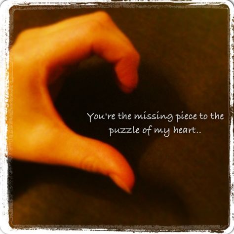 You're the missing piece to the puzzle of my heart. Love. I miss you. Quote Puzzle Quotes Love, Puzzle Pieces Quotes, Puzzle Quotes, Puzzle Ideas, Soulmate Au, Dream Catcher Decor, Miss You Gifts, The Missing Piece, Missing You So Much