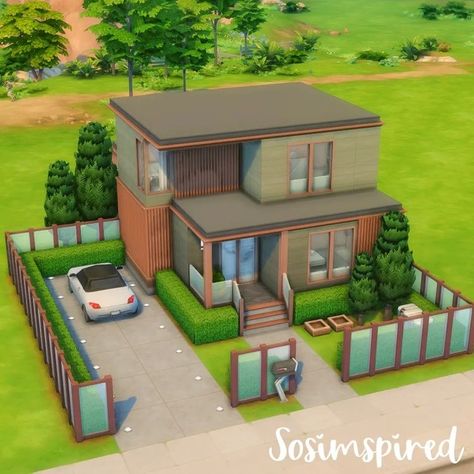 Casas The Sims Freeplay, Sims 4 Modern House, Sims 2 House, Lotes The Sims 4, Sims Freeplay Houses, Die Sims 4, Villain Outfits, Sims 4 House Plans, Sims 4 House Building